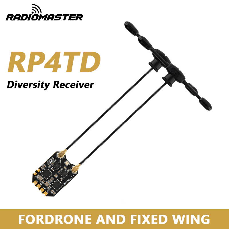 Drone Compass - RadioMaster RP4TD ExpressLRS 2.4GHz ディバーシティレシーバー デュアルアンテナ付き