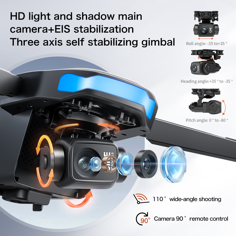 S-X1 MAX GPS搭載ドローン。3軸ジンバル、5000 - Drone Gimbal のレビューと価格